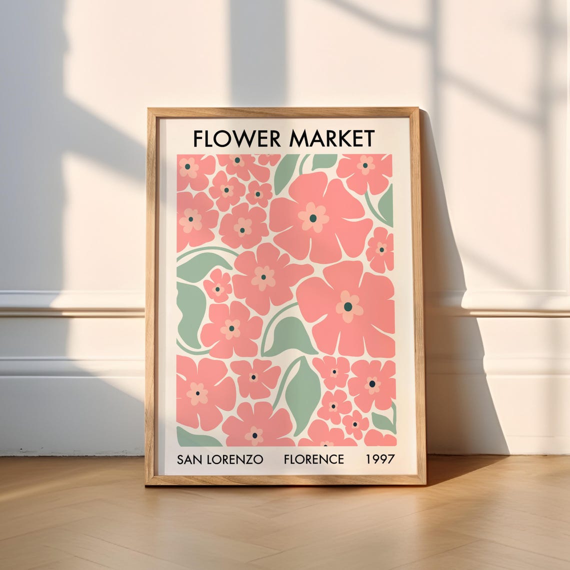 Florence San Lorenzo Flower Market Print Markets Floral Botanical Abstract Bedroom Wall Art Matisse Pink Italy Porch