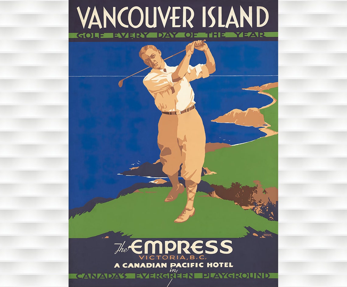 Vancouver Travel Poster Golf Poster