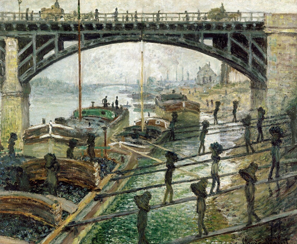 Claude Monet The Coalmen Fine Art Glice 1875 Sku 0147 - Image 2