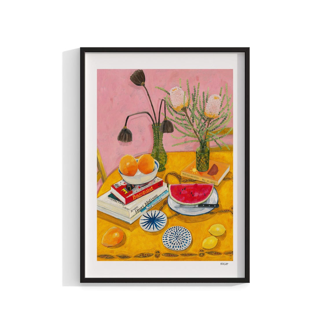 Banksia Still Life Floral Art Print, Australian Kitchen