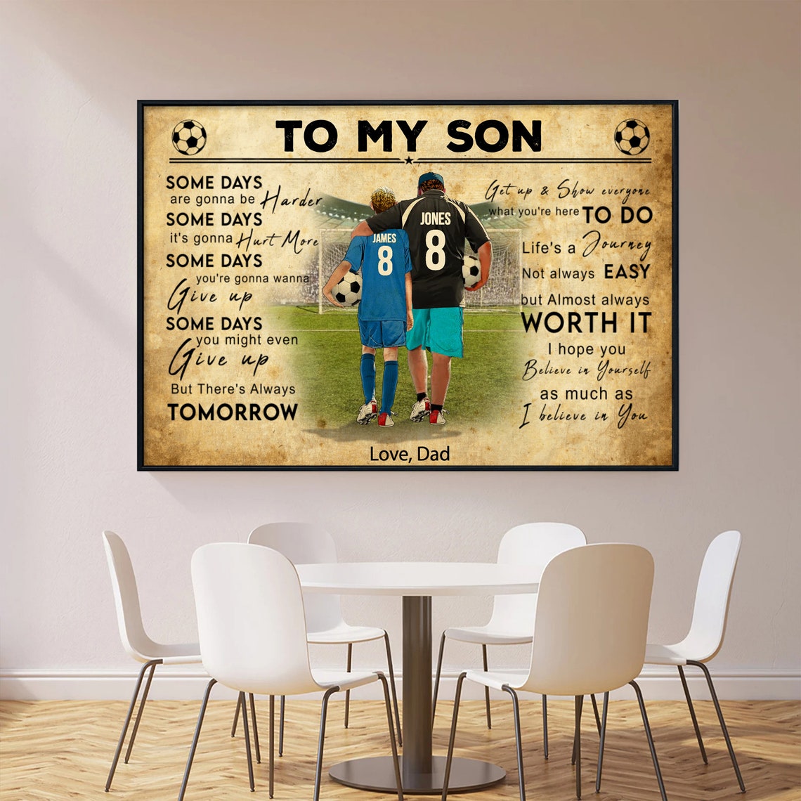 Personalized Soccer Poster Soccer Gift Gifts For Soccer Players Sport Gifts For Son Soccer Lover Gifts - Image 4