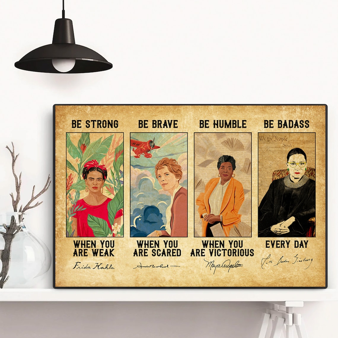 Be Strong Be Brave Trailblazing Women in History Empowerment Gift Poster - Image 4
