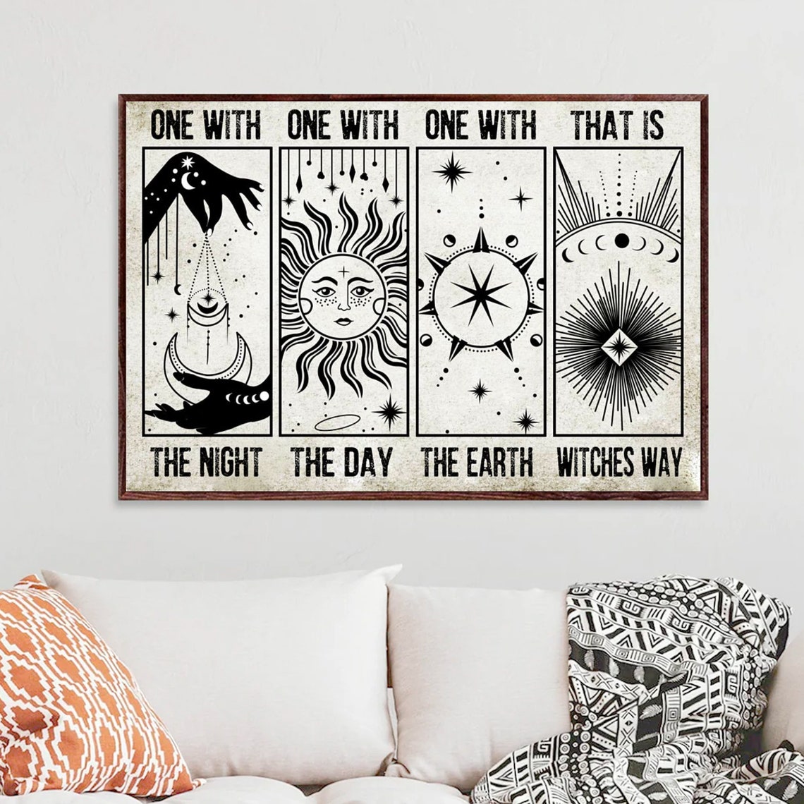 One With the Night One With the Day Witches Way Celestial Moon Poster - Image 3