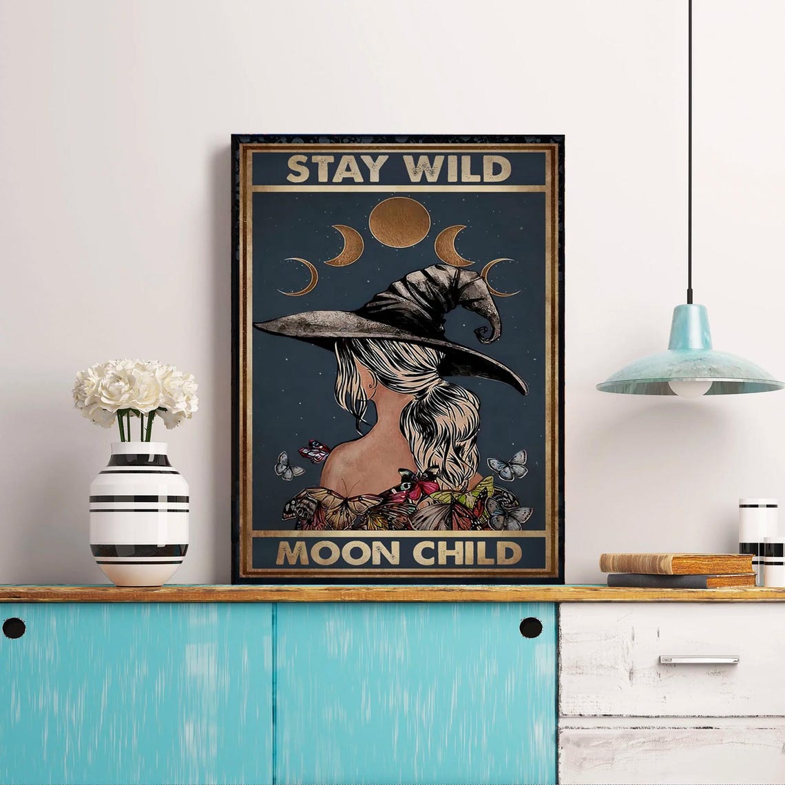 Witch Stay Wild Moon Child Poster Witch Hippie Gothic Magic Witch Vintage Wall Decor Wall Poster Home Decor - Image 4