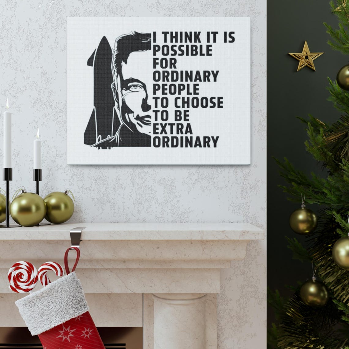 Elon Musk Ordinary People Can Be Extraordinary Rocket Quote Poster - Image 2