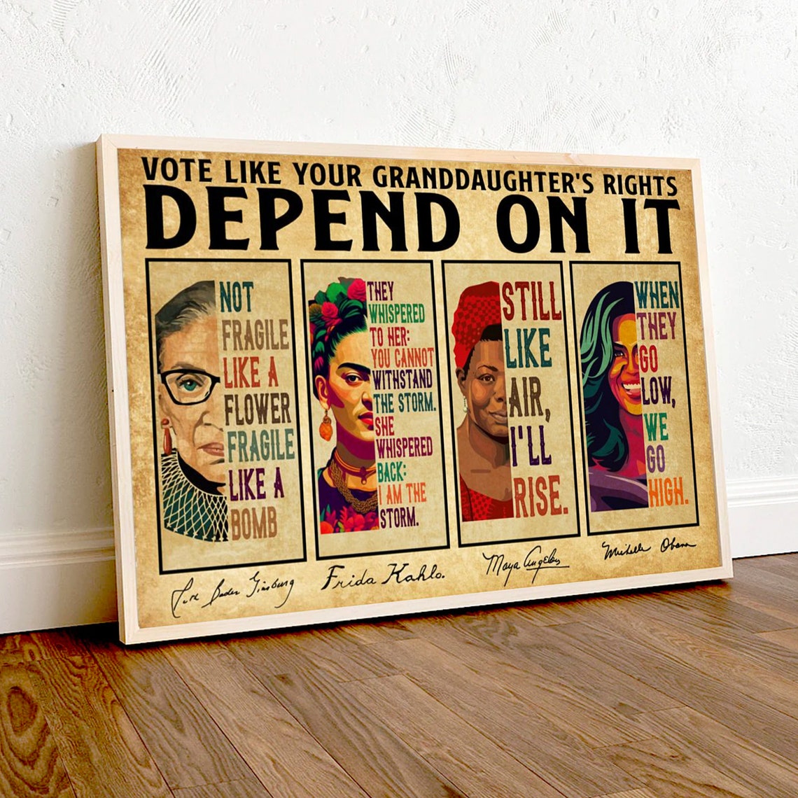'Vote Like Your Granddaughter's Rights Depend On It' Feminist Poster - Image 3
