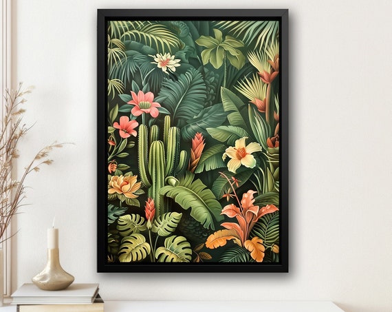 Cottage Tropical Leaf Botanical Poster Print