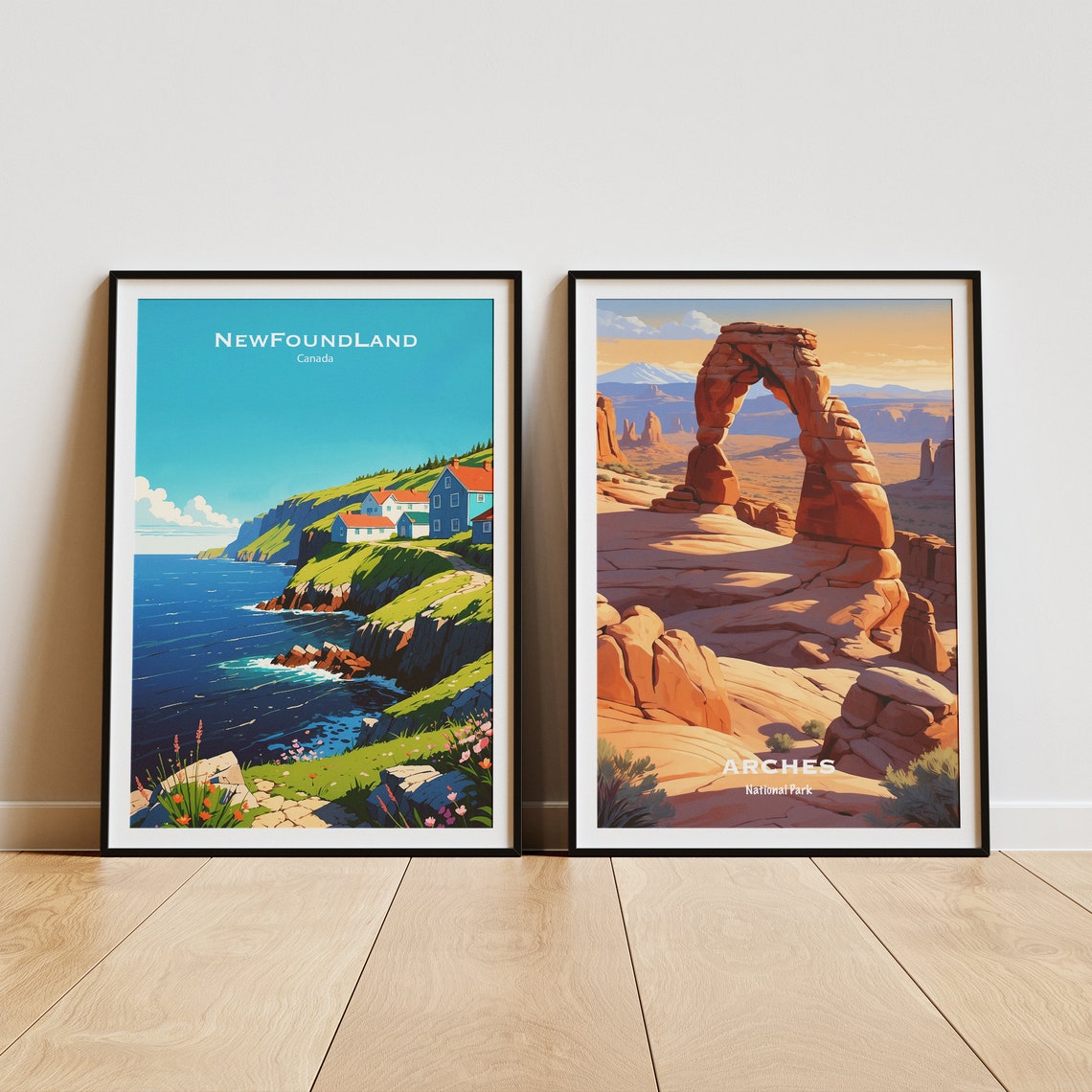 Newfoundland Canada Coastal Cliffs Village Ocean Cliffs Poster - Image 4
