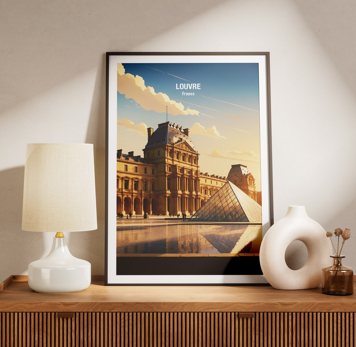 Louvre Museum Travel Poster Louvre France Art Print Paris Wall Decor French Gift Home Decor Collectible Travel Art - Image 3