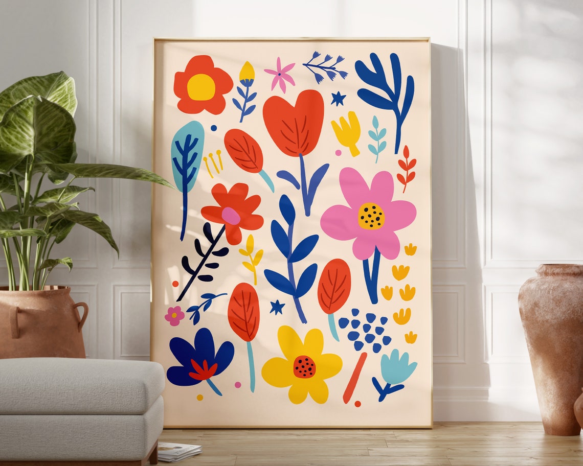 Flower Market Botanical Art Print