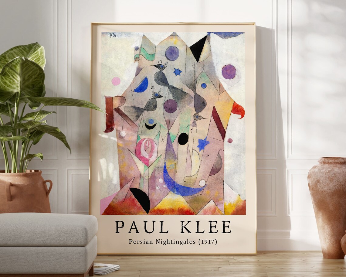 Paul Klee Persian Nightingales 1917 Abstract Watercolor Museum Poster
