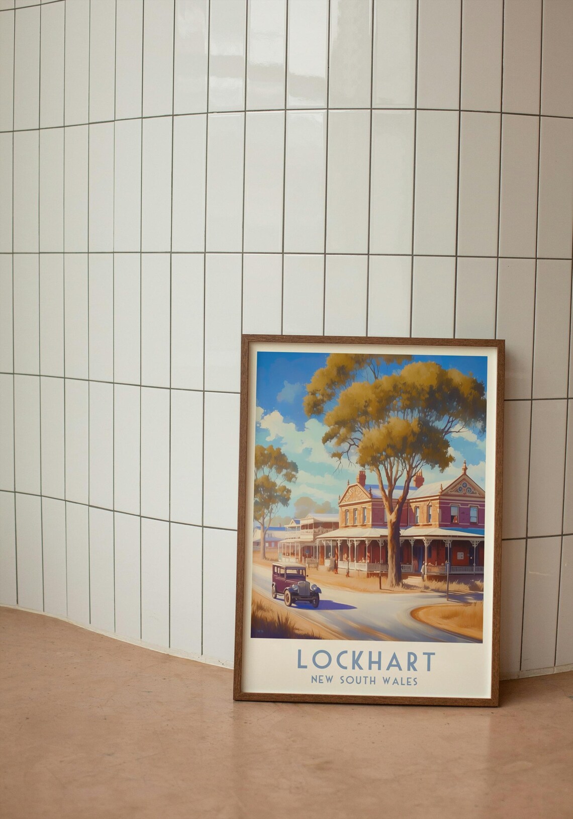 Lockhart New South Wales Historic Hotel Vintage Travel Poster - Image 4
