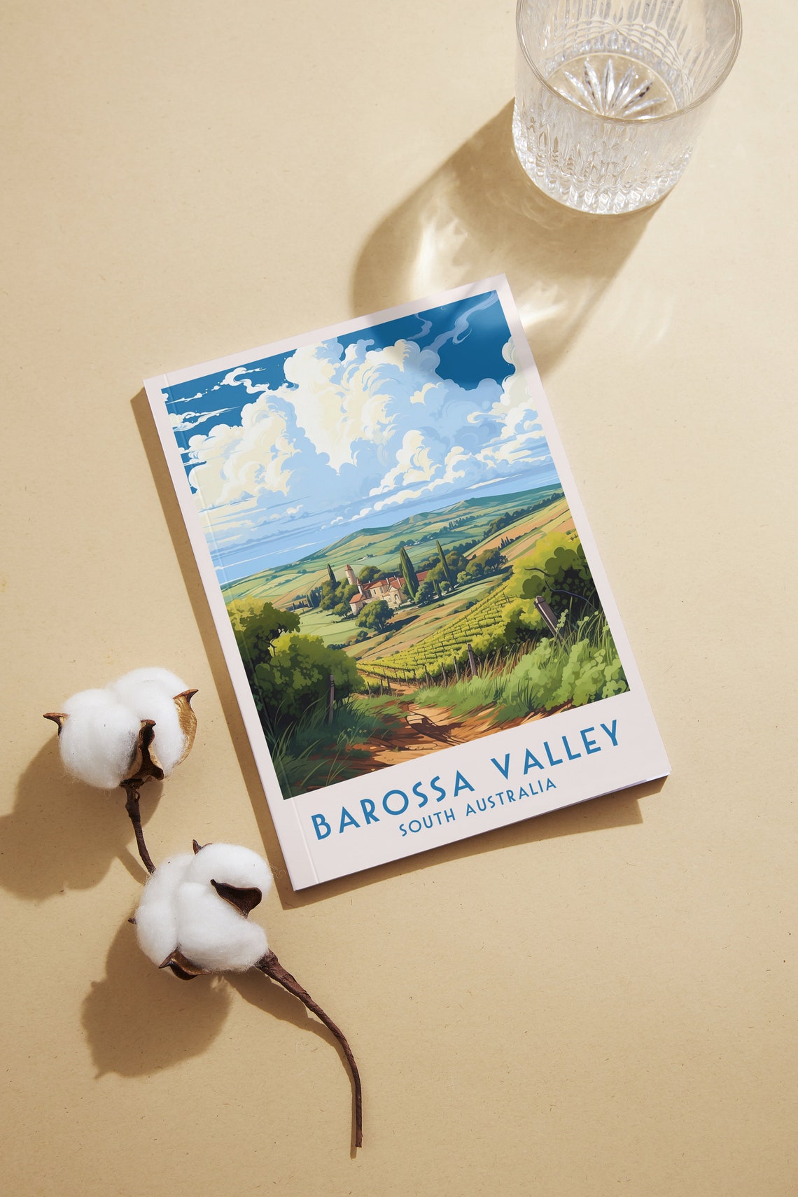 Barossa Valley South Australia Vineyard Hills Retro Travel Poster - Image 2