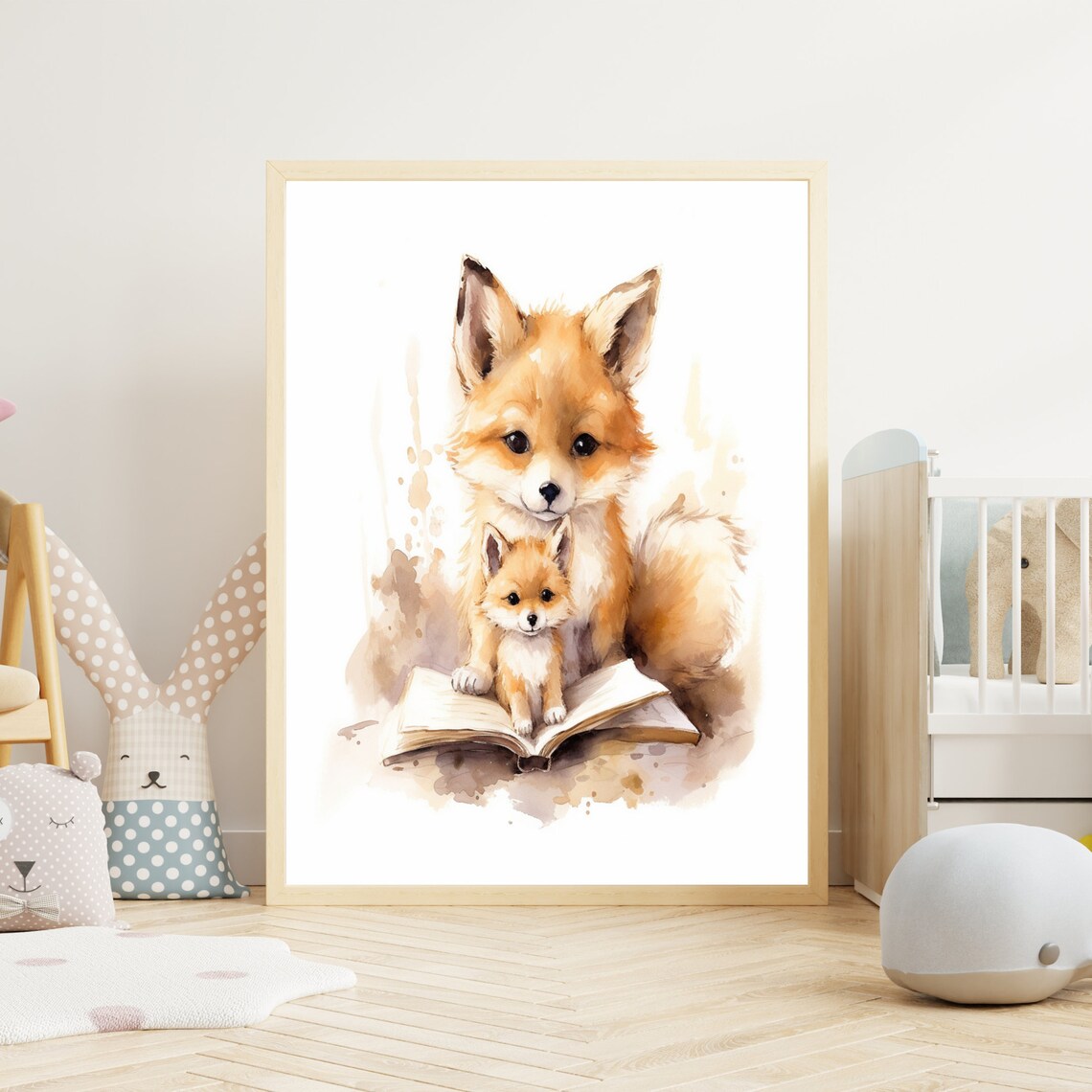 Foxes Childrens Room Animal Poster Decoration