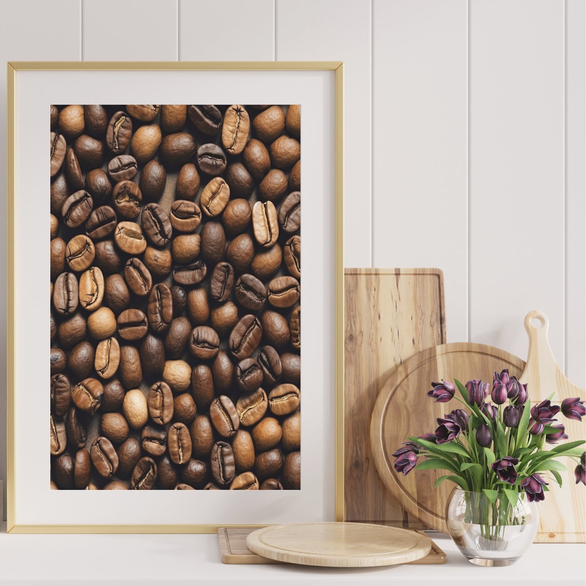 Roasted Coffee Beans Close Up Photo Kitchen Wall Decor Poster - Image 4