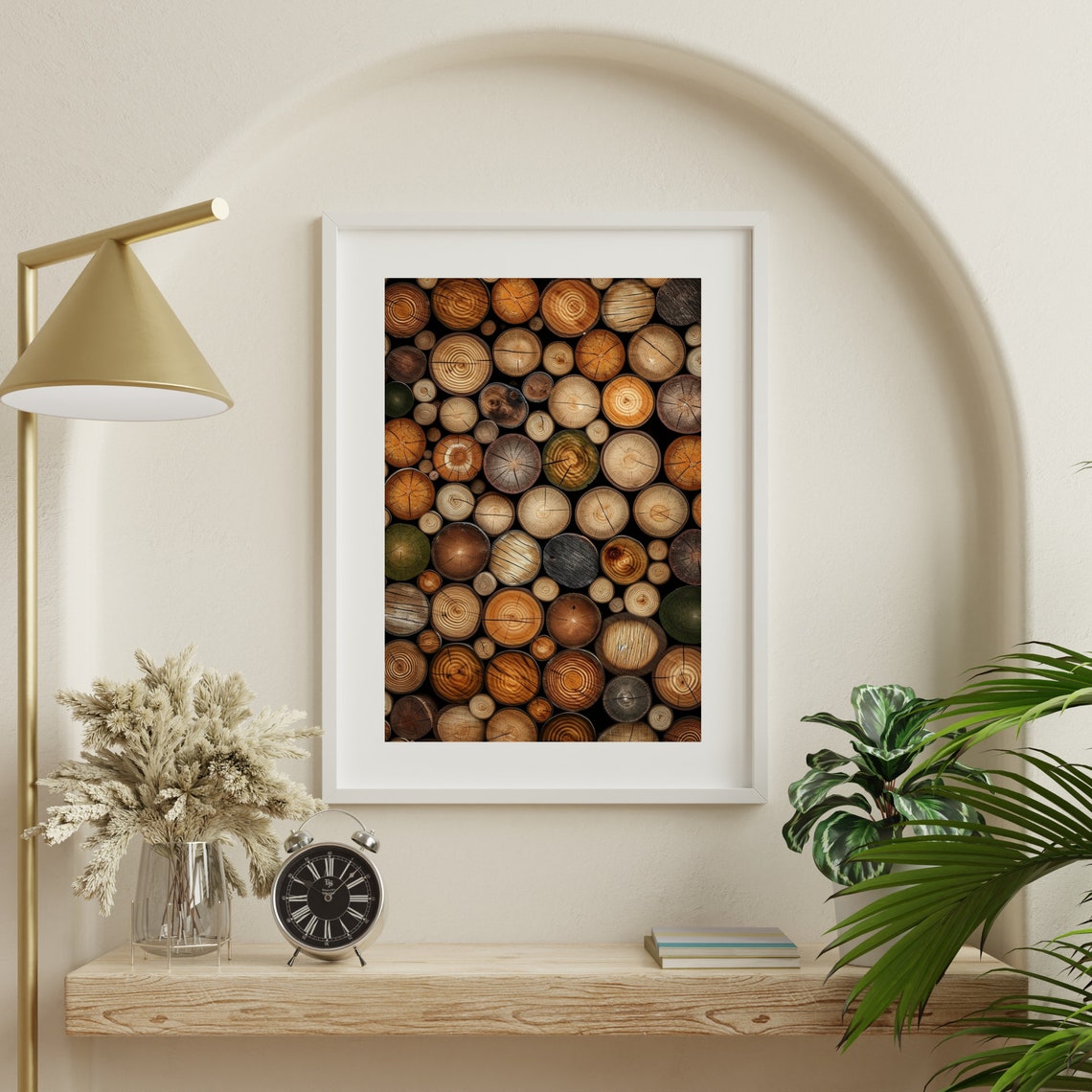 Tree Log Ends Wood Cross Section Rustic Natural Texture Poster - Image 3
