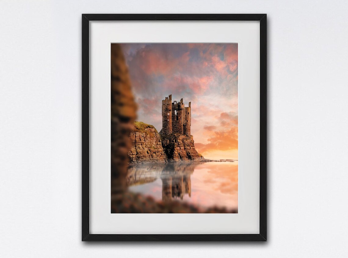 Old Keiss Castle Scotland Art Print, Highlands
