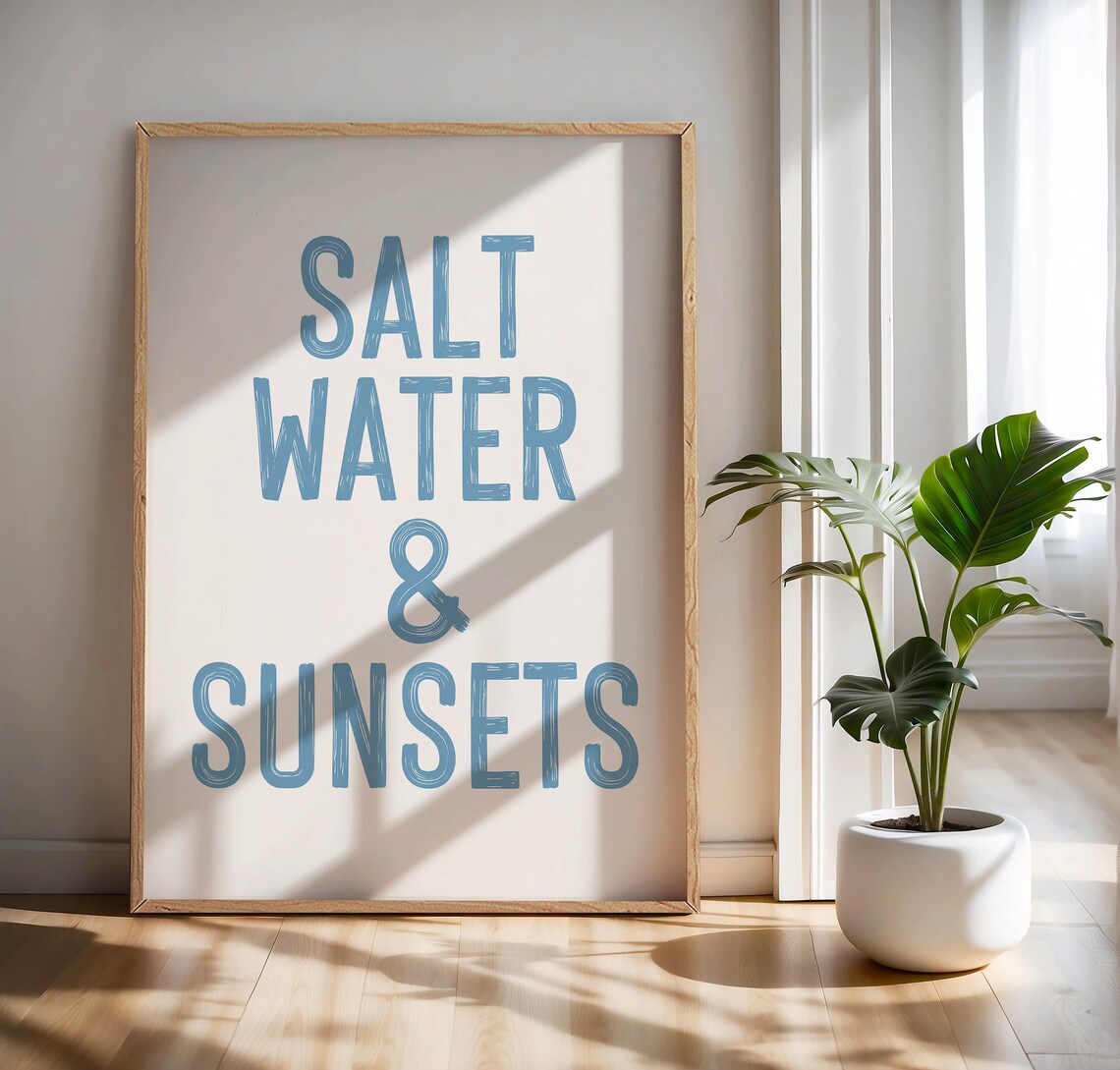 Light Blue Coastal Aesthetic Art Print, Beachy - Image 5