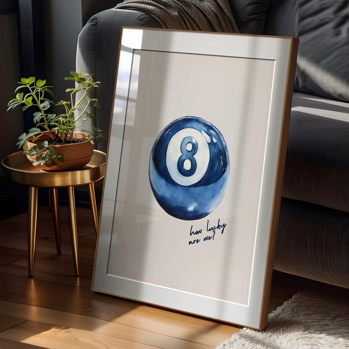 8 Pool Ball Print, Retro Maximalist Poster - Image 2
