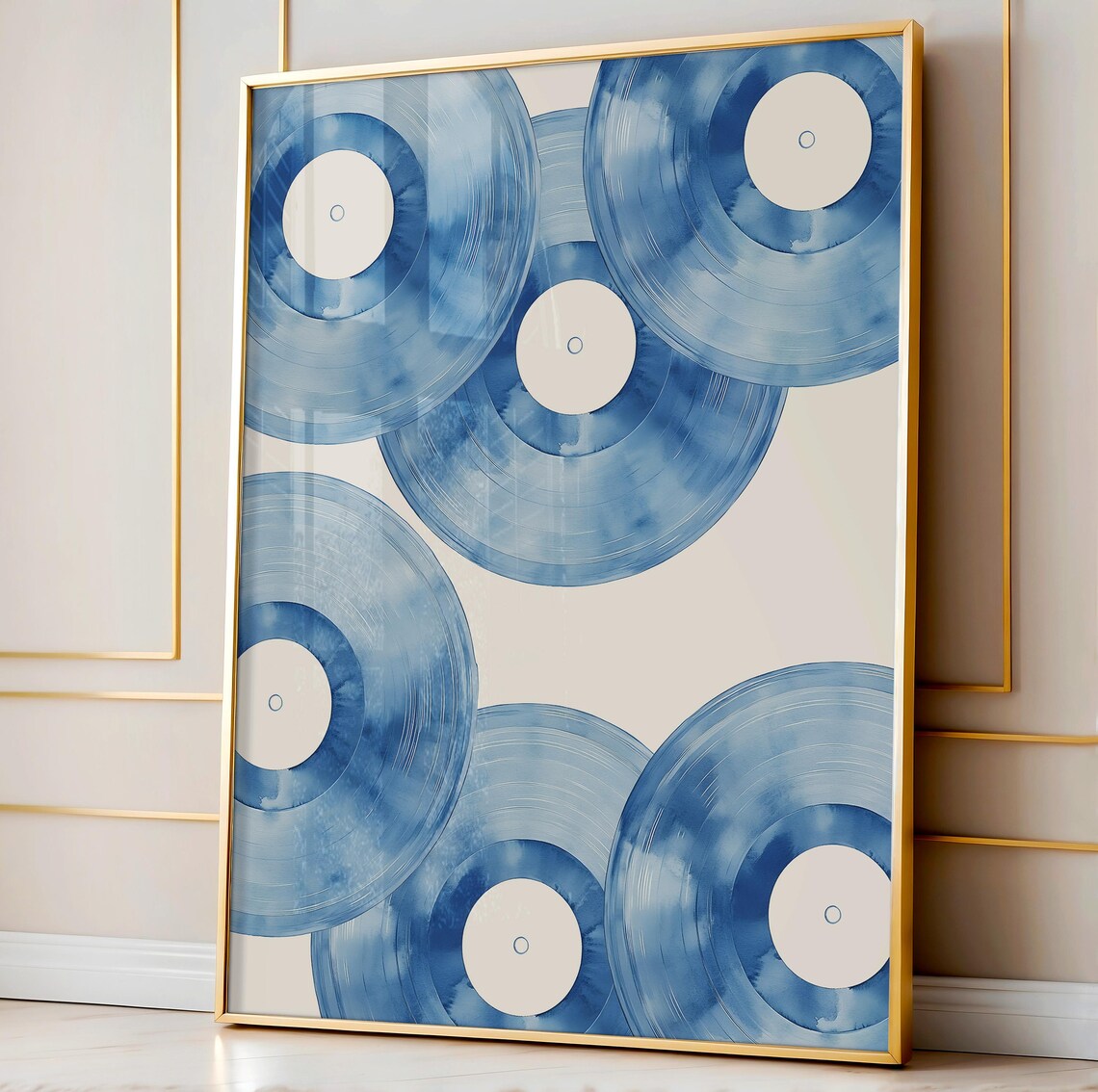 Blue Vinyl Record Trendy Retro Music Poster - Image 5