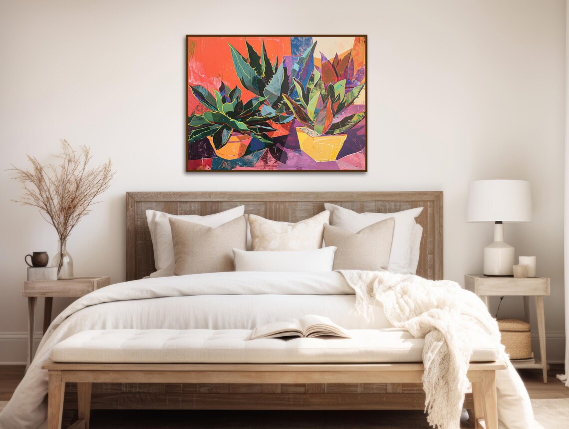 Potted Agave, Southwestern Vintage Desert Art Print - Image 2