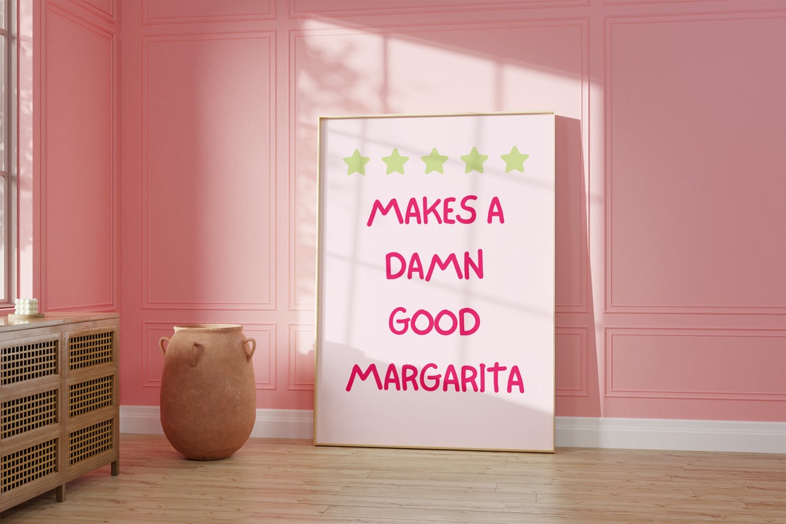 Makes A Damn Good Margarita Five Star Rating Cocktail Poster - Image 2