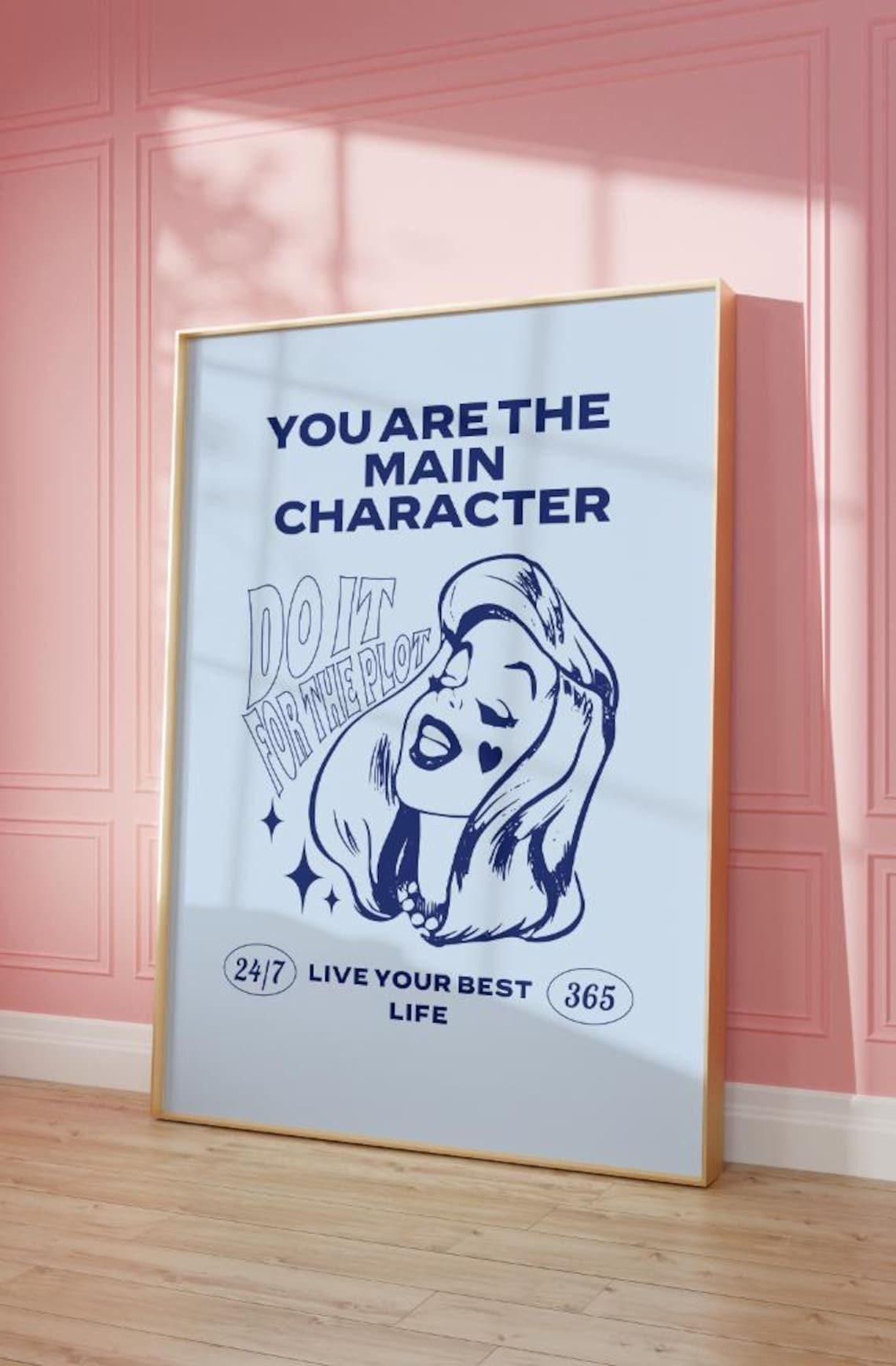 You Are The Main Character Bold Retro Quote Typography Art Poster