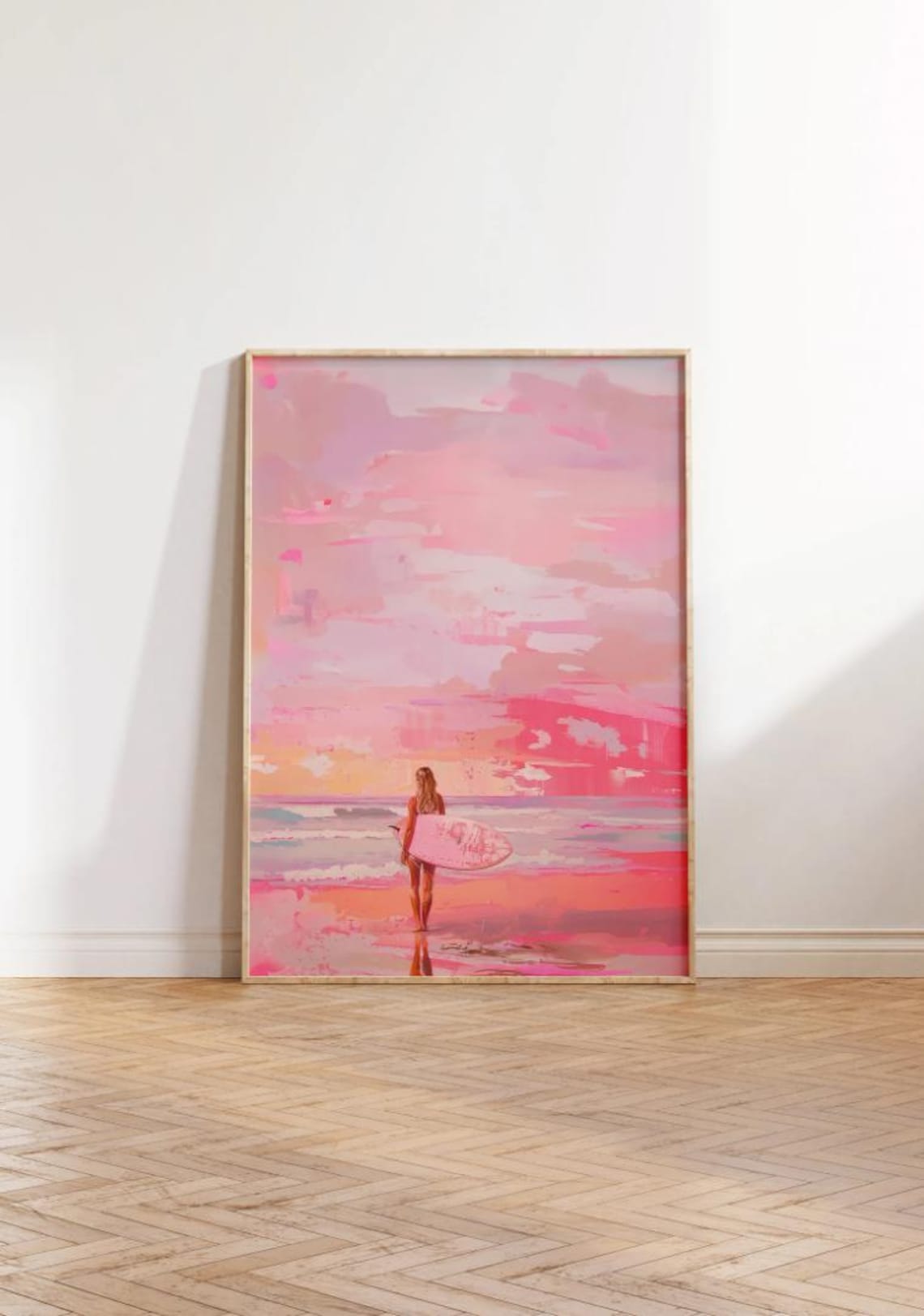 Abstract Coastal Beach Painting Poster Print