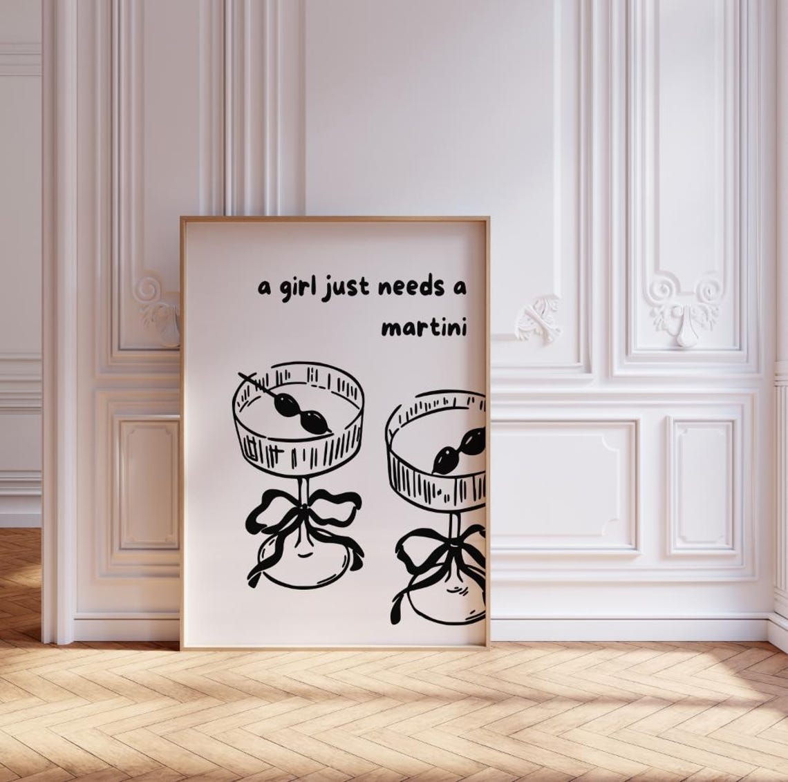 Funny Quote Poster Trendy Bar Cart Art