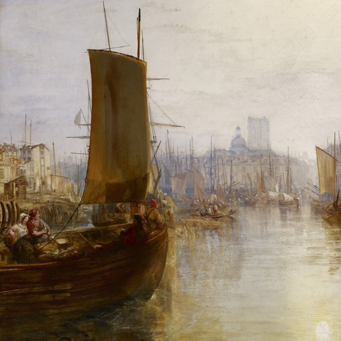 Harbor Of Dieppe, Turner-Inspired Coastal Art Print - Image 2