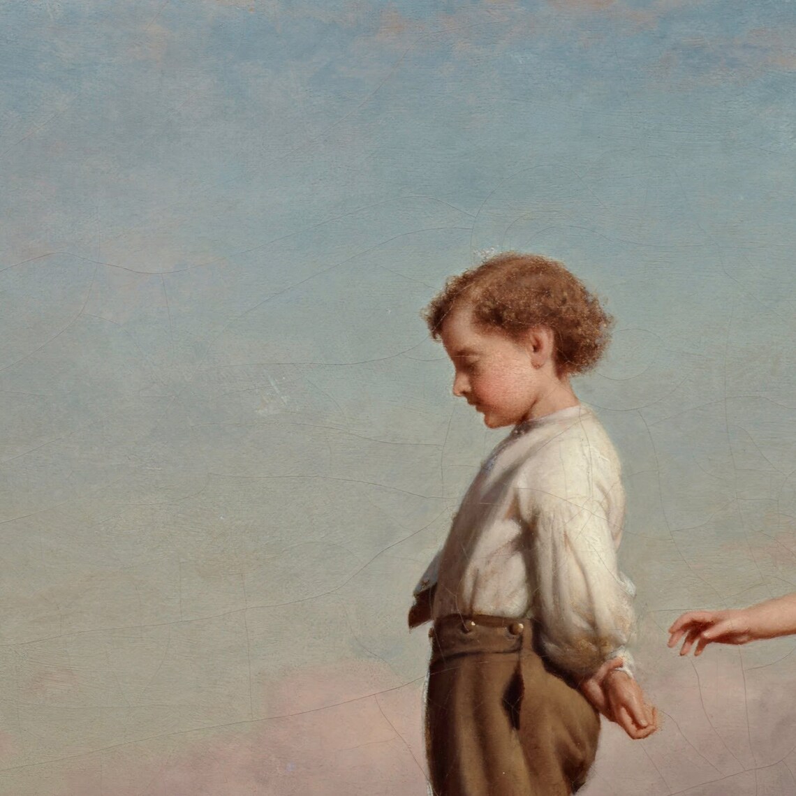 Boy and Girl Standing on a Rocky Cliff Overlooking the Sea Poster - Image 2