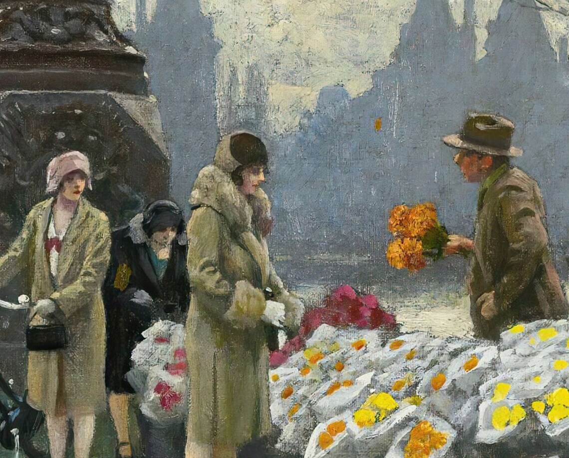 Flowersellers At Dr Louises Bro Paul Fischer Art Print - Image 2