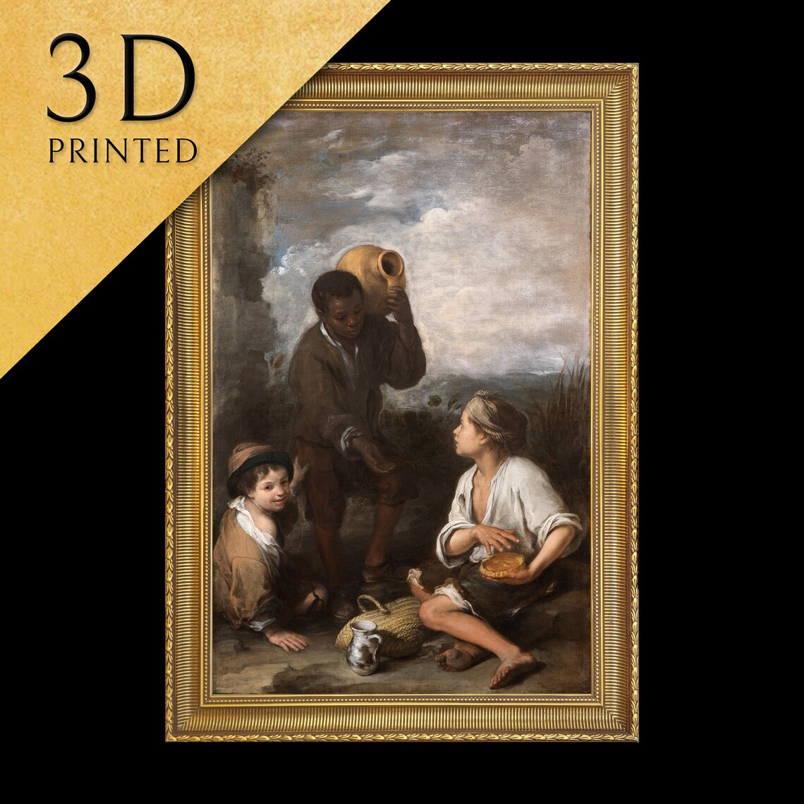 Bartolomeo Murillo Three Boys Street Urchins Baroque Scene Poster