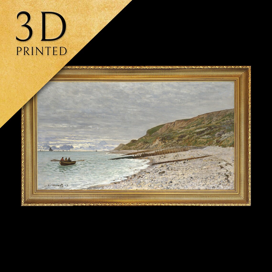 Claude Monet Fishermen Boat Shingle Beach 1868 Seascape Print