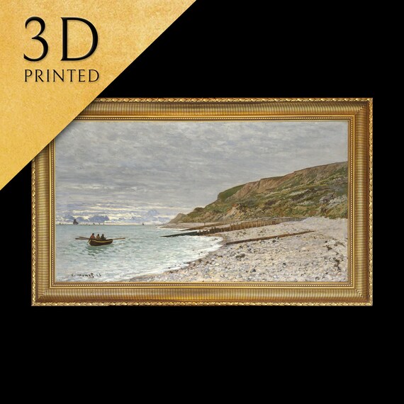 Claude Monet Fishermen Boat Shingle Beach 1868 Seascape Print