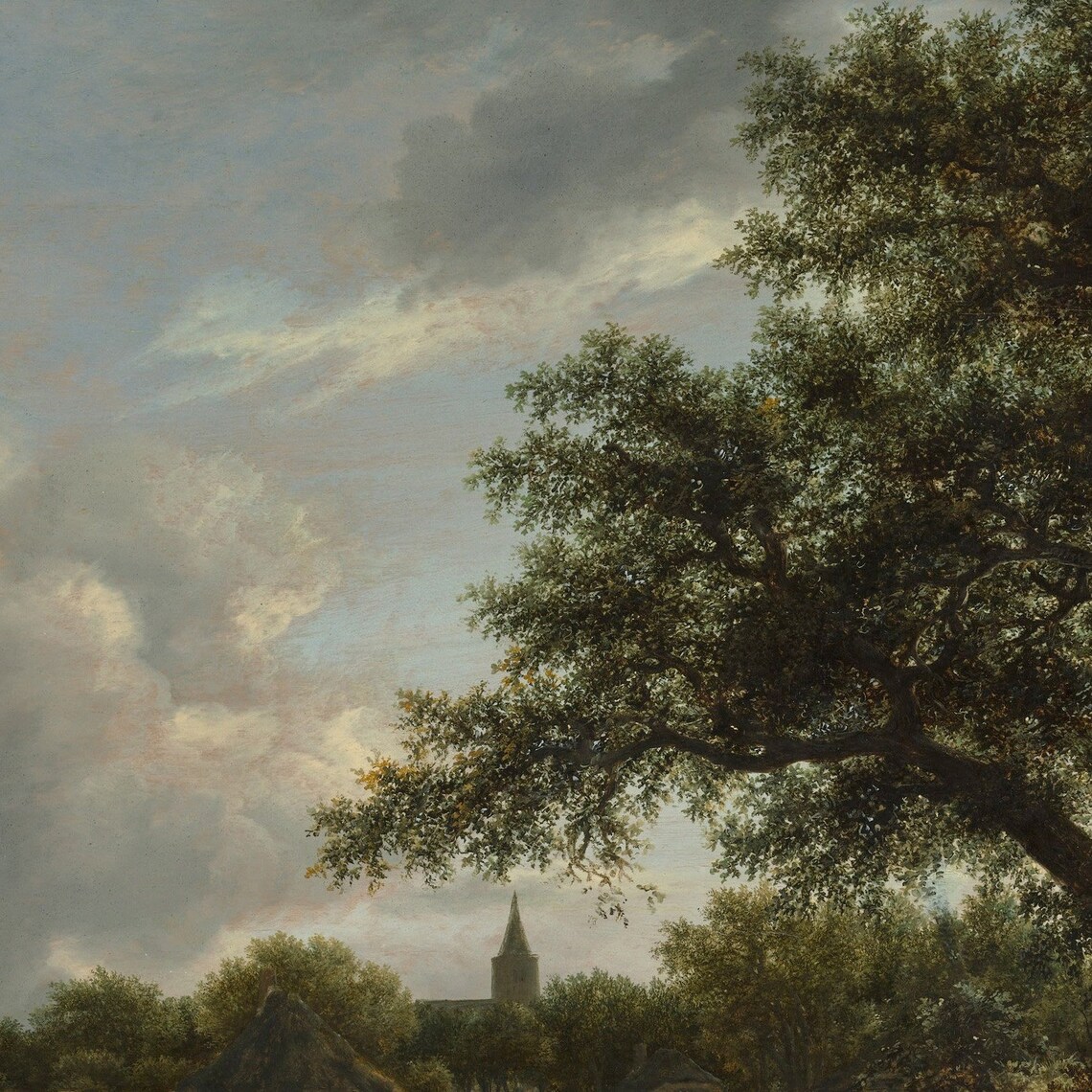 Landscape With A Village, Ruisdael-Inspired Art Print - Image 2