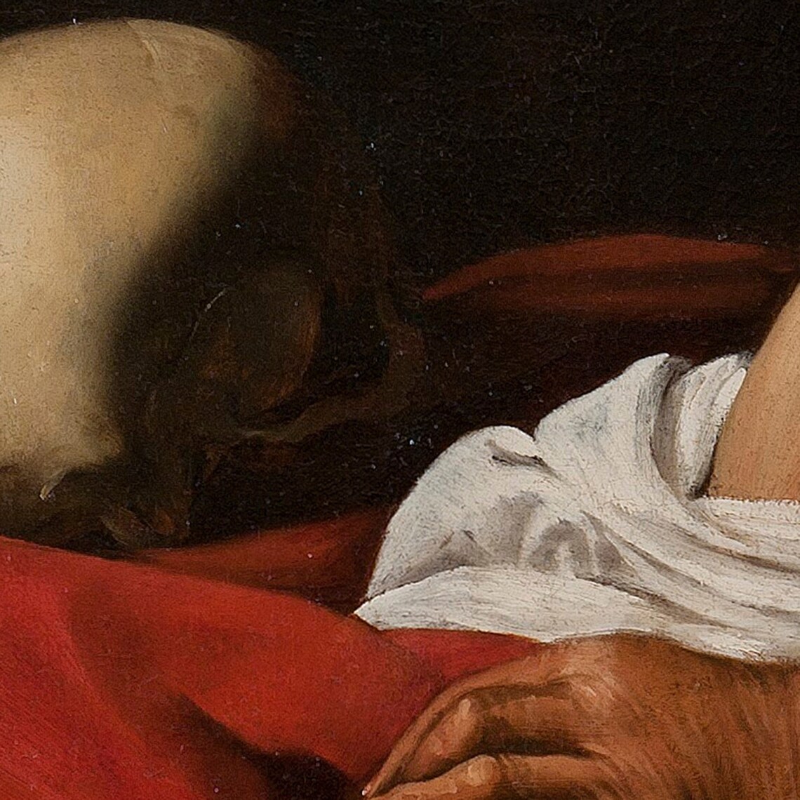 St Jerome Meditating by Caravaggio Art Print - Image 2