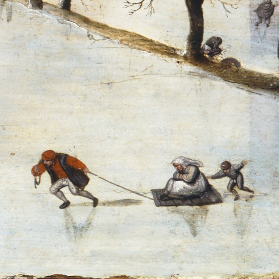 Jacob Grimmer The Winter Village Ice Skaters Frozen Pond Poster - Image 3