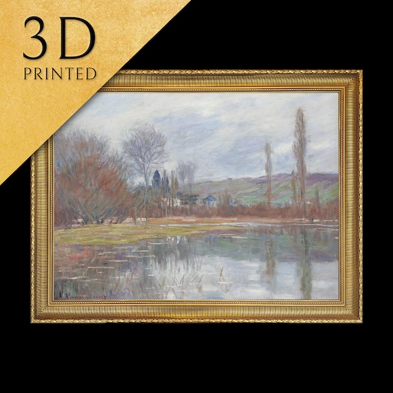 Claude Monet Springtime At Vetheuil River Landscape Impressionist Poster