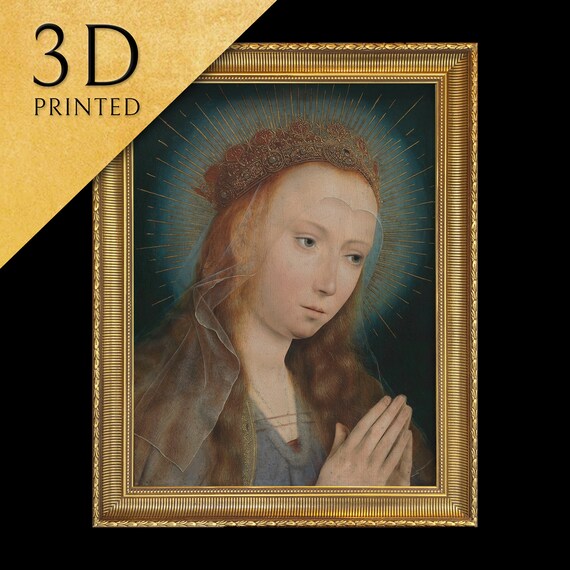 Virgin at Prayer by Quentin Massys Renaissance Crowned Madonna Classic Art Print