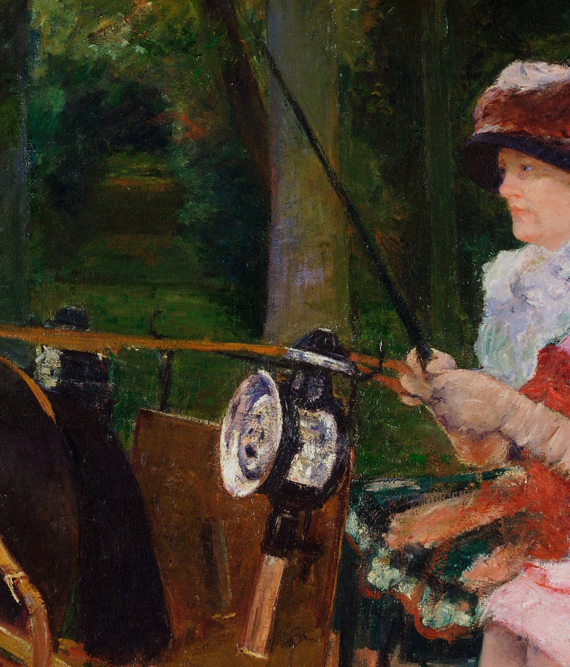 Mary Cassatt Lady Driving a Horse Drawn Carriage Vintage Art Poster - Image 2