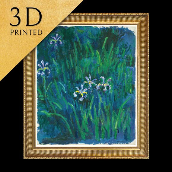 Iris By Cloude Monet 3d Printed With Texture And Brush Strokes Looks Like Original Oil Painting