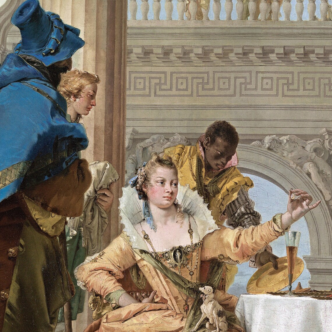 The Banquet Of Cleopatra By Giovanni Battista Tiepolo 3d Printed With Texture And Brush Strokes Looks Like Original Oil Painting - Image 2