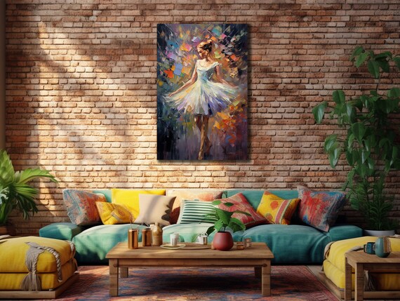 Ballerina Tutu Impressionist Painting Graceful Dancer Elegant Ballet Wall Poster
