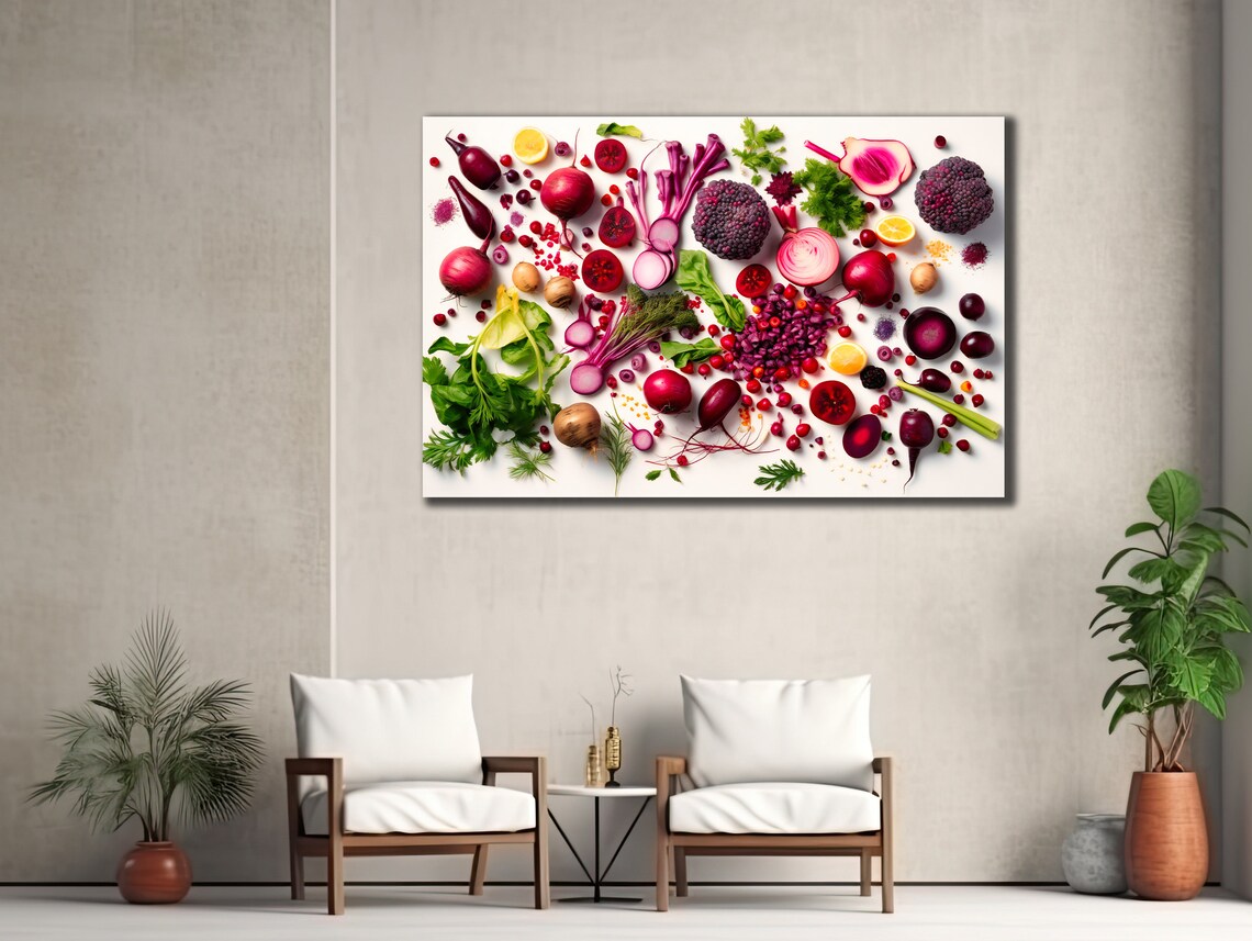 Vegetableprint Poster Art For Kitchen Decor Vegetablewall Decor Modern Home Gift Food Print On Restaurant Wall Decor