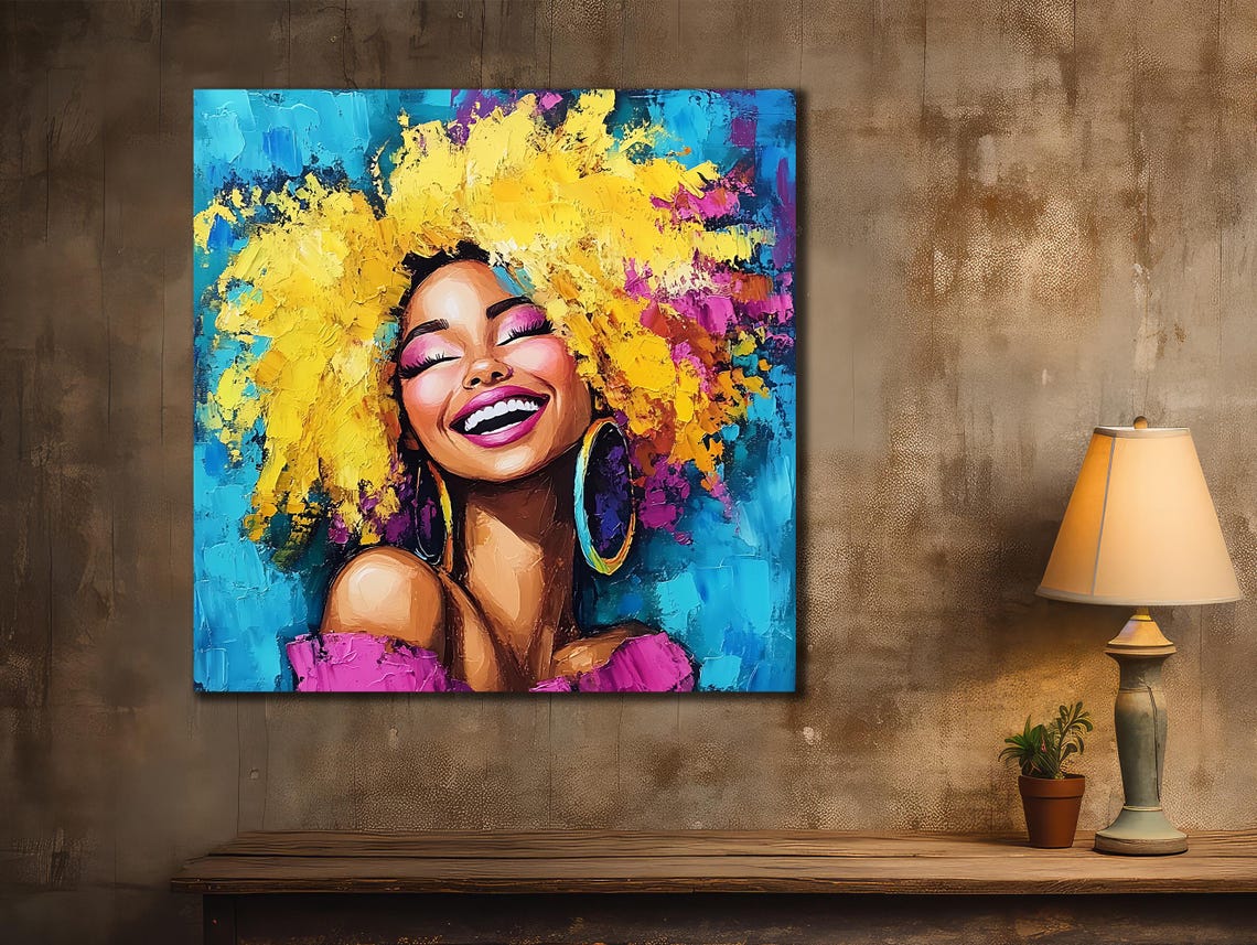 African Woman Print Ethnic Wall Decor House Gift Bedroom Wall Decor Black Girl Wall Art Afro Woman Poster African Woman Picture - Image 2