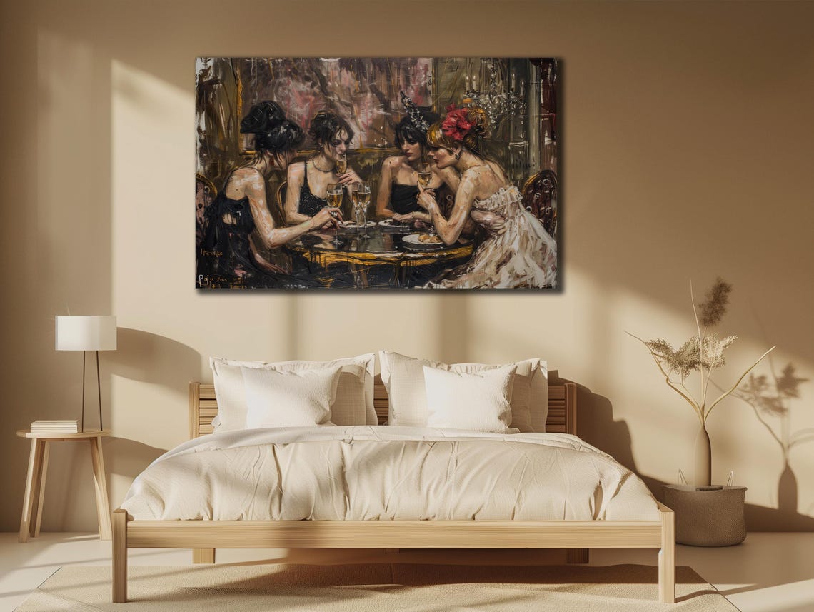 Women Holding Glass Sexy Girl Wall Posters Girl Wall Art Bedroom Decor Silhouette Painting On Sexy Girl Artwork - Image 3