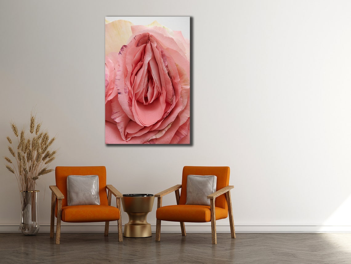 Pink Rose Vagina Art Vagina Figure Wall Art Erotic Bedroom Wall Decor Vagina Printing Art Sexy Poster Ready To Hang - Image 3