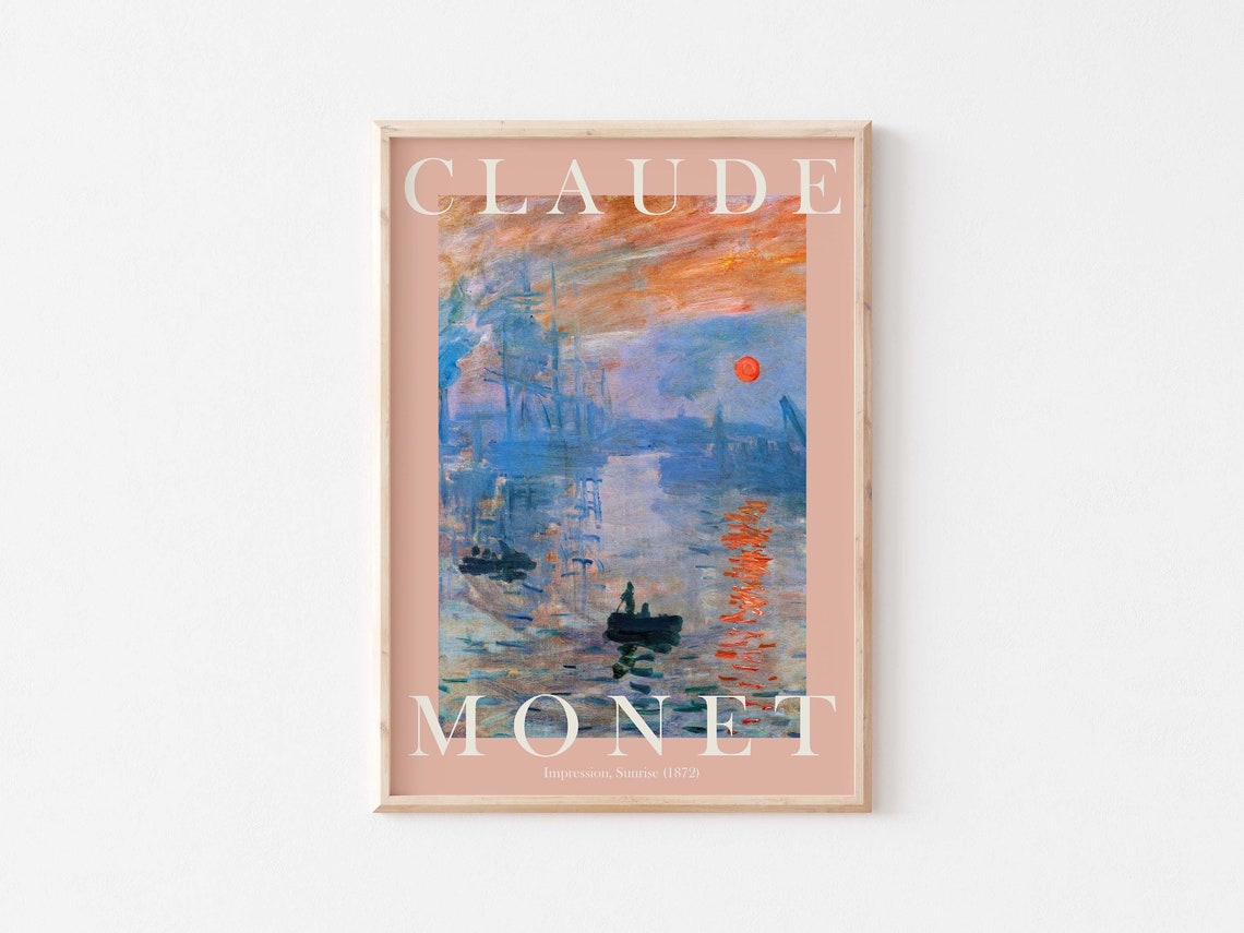 The Iconic Claude Monet Impression Sunrise 1872 Harbor Poster - Image 3