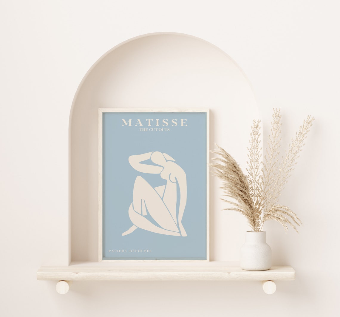 Henri Matisse Blue Seated Figure Cut Out Papiers Decoupes Poster - Image 2